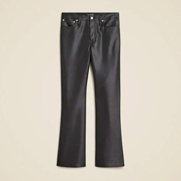 J. Crew High-Rise Bootcut Pants in Faux Leather Black - Picture 11 of 11